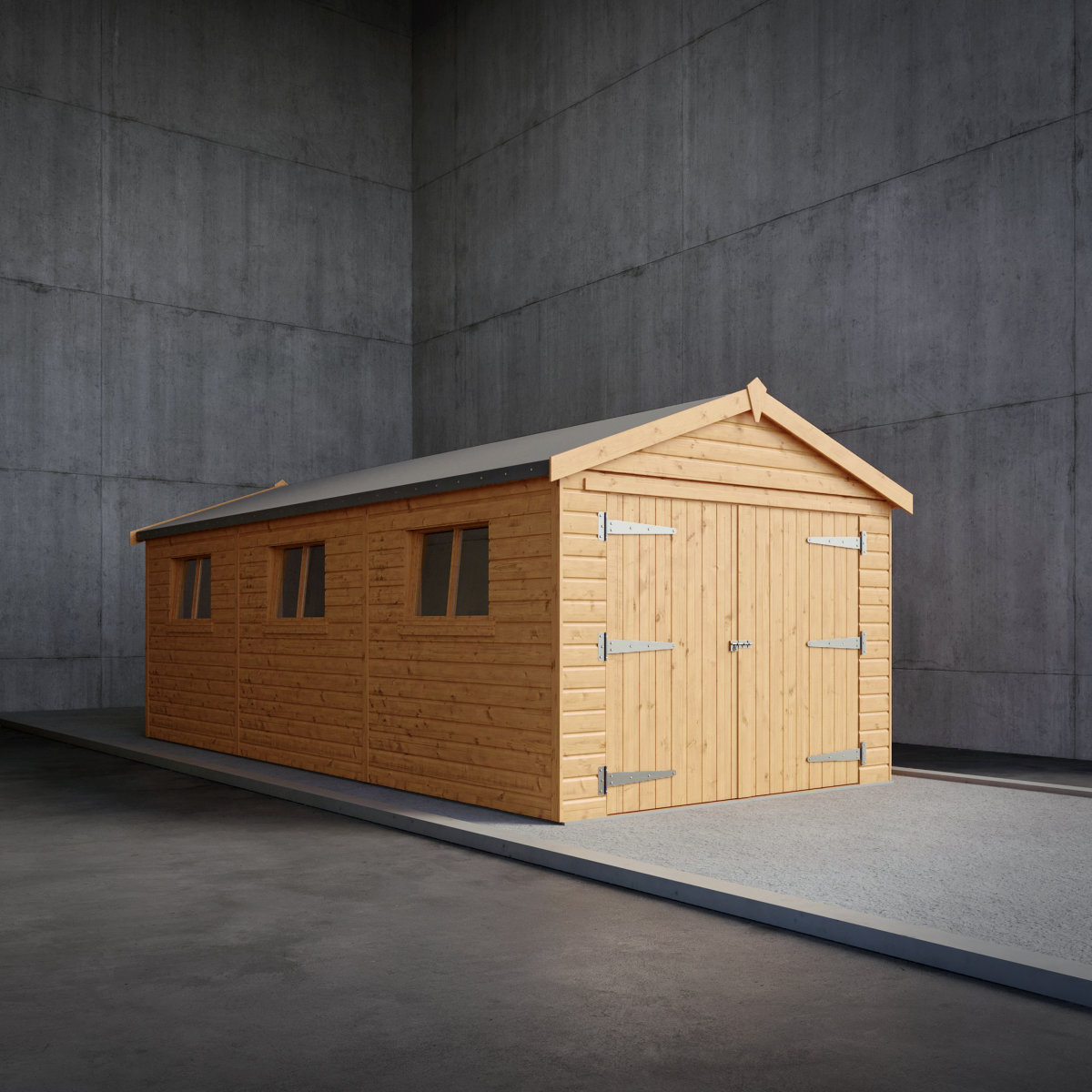 BRISCOTT WOODEN GARAGE
